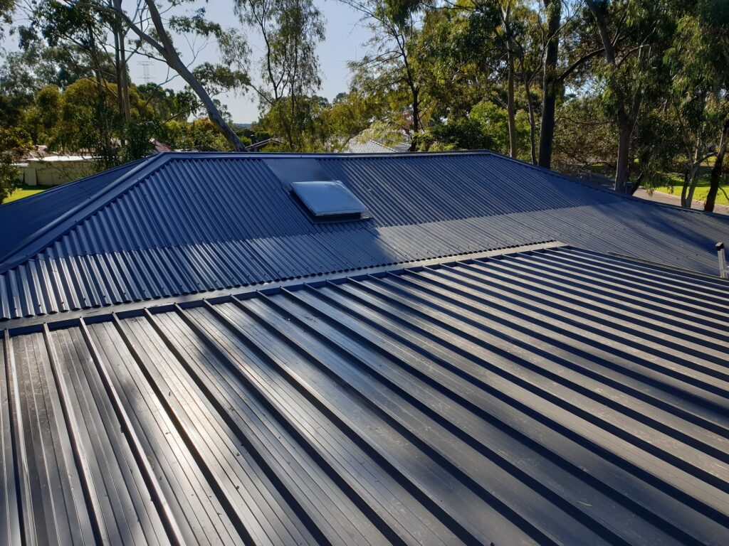 Newly installed metal roof in Seacombe Gardens